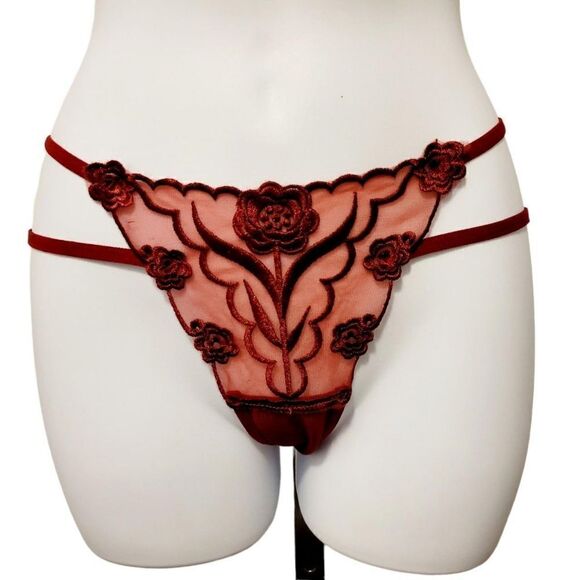 2/$20 Brand new ruby red rose panties underwear T-backs - Picture 2 of 4